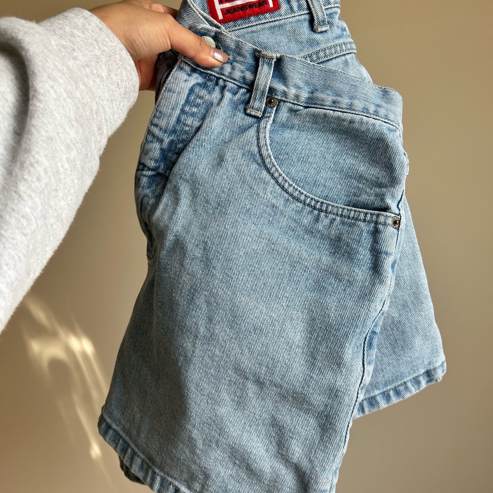 Halston Heritage Light Blue Jean Shorts